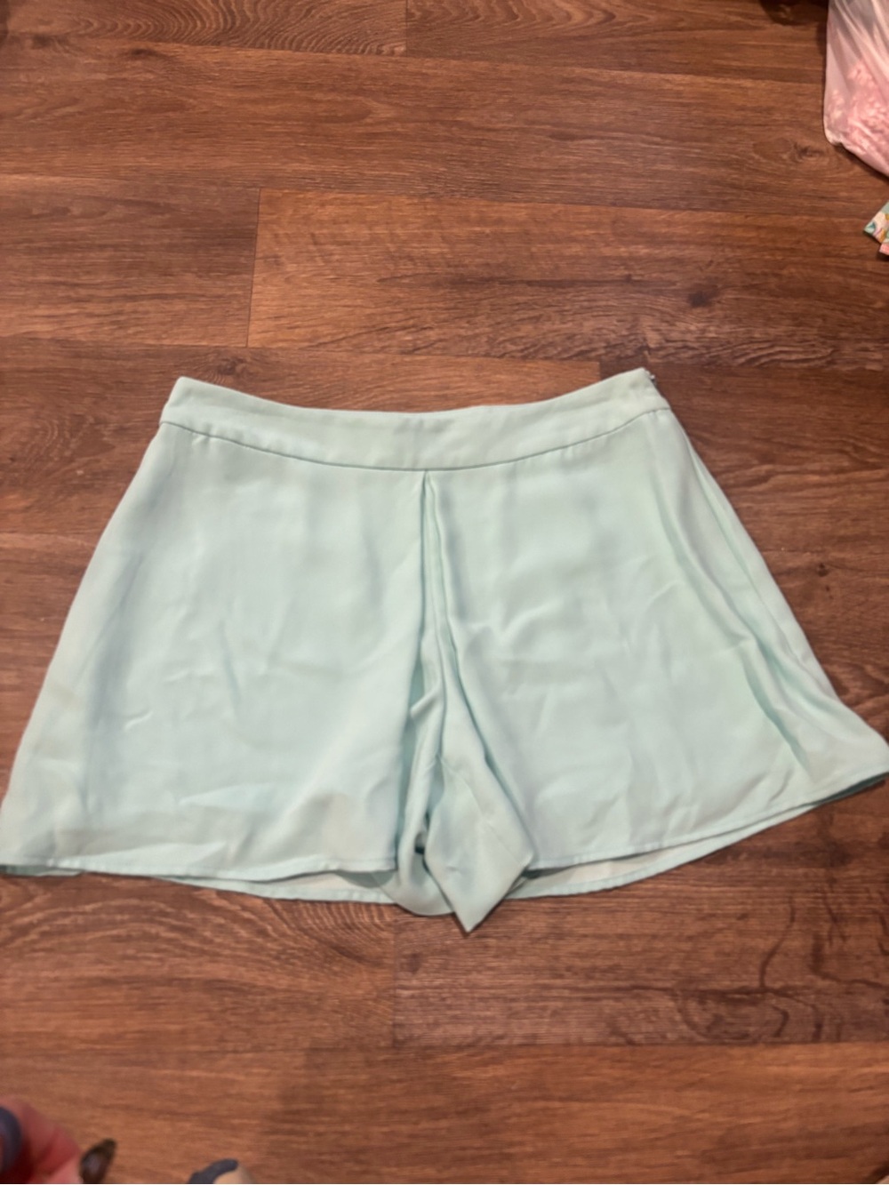 Trina Turk Distinguished Skort Sea Glass High Waist Pleated Skirt Shorts Sz 4